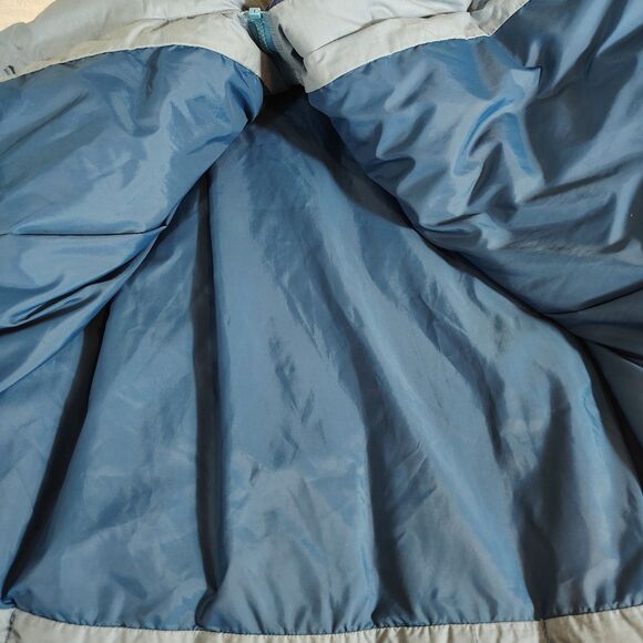 Vtg Woolrich Women's SMALL Long Puffer Coat Quilted Blue 80s 90s Retro Pastel - Picture 12 of 16